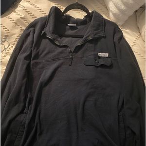 Vintage Black Columbia Quarter Zip w/ pockets